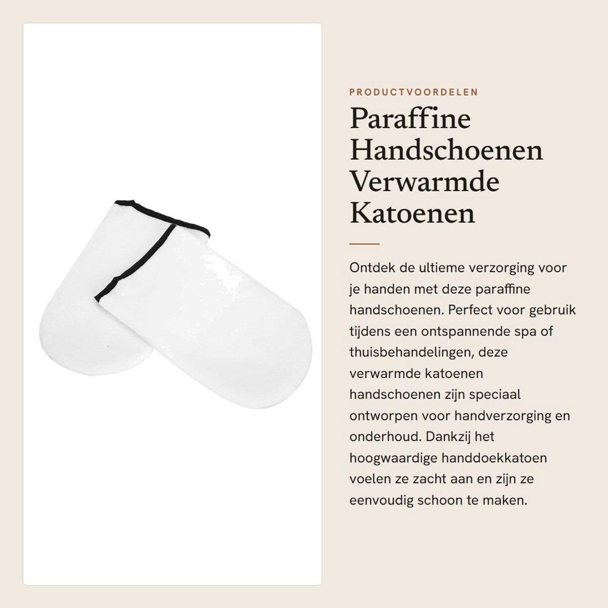 Dailygoods- Paraffinehandschoenen Verwarmd - Katoen - Handverzorging - Waxtherapie - Ringontwerp - Hydraterend Effect - Handverzorgingshandschoenen