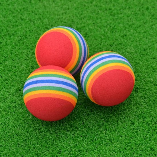 Golf Oefenballen - Trainingsballen Golf - Golf Oefenen - Lichtgewicht EVA Materiaal - 42 mm - Regenboog van GOLF — afbeelding 4