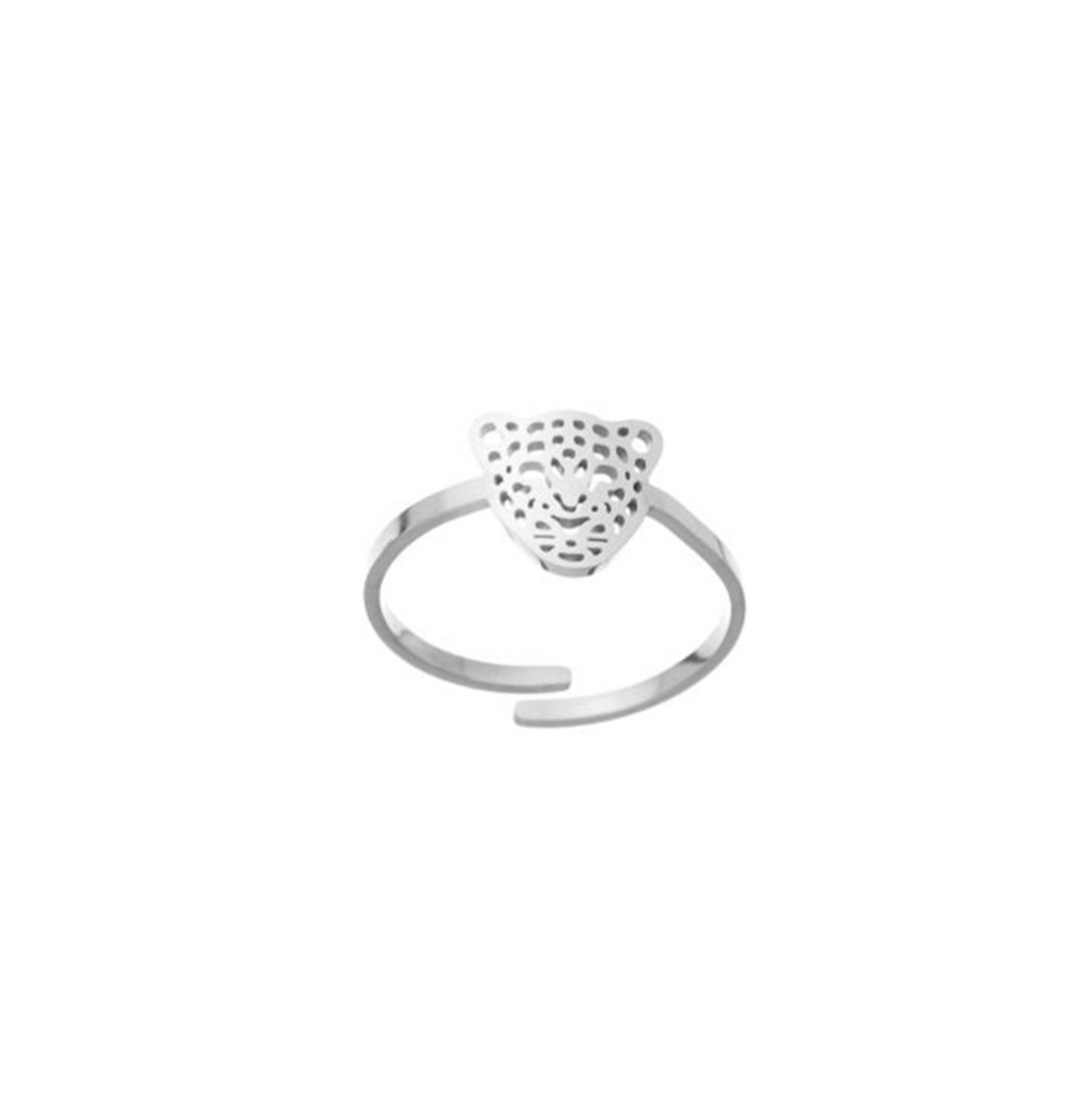 Michelle Bijou - Ring Luipaard - Zilverkleurig - One size