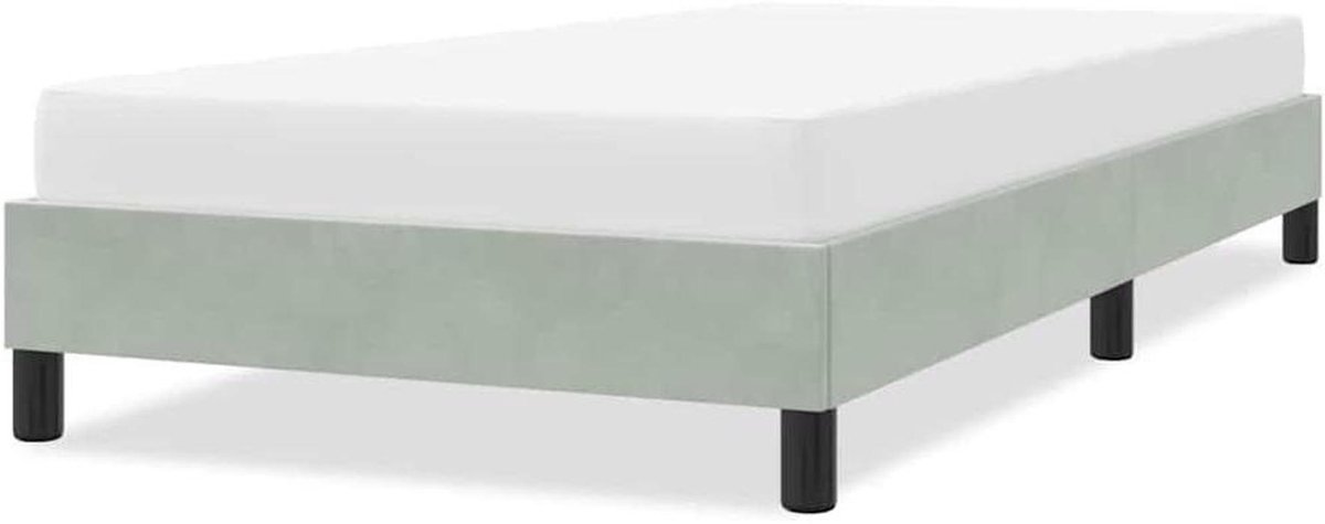 Bedframe - Bedbodem - Slaapkamer Inrichten - Fluwelen Afwerking - 80 x 210 cm - Grijs