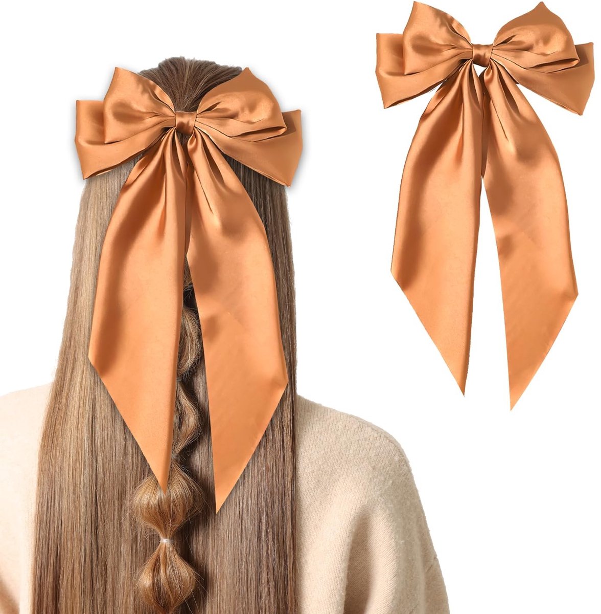 Dailygoods- Haarstrik Grote Strik Haarclip - Haarclip Effen Kleur - Haarspeld Dames - Haarspeld Voor Lente/Zomer - Vrolijke Kleur - Chic Kapsel
