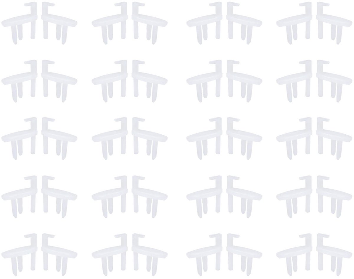 Dailygoods- Blindenclips 40 Stuks - Auto Raam Zonnescherm Eindclips - Plastic - Duurzaam ABS - 28x26mm - Gemakkelijk te Installeren - Zonneschermclips