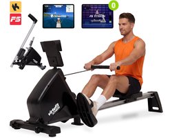 VirtuFit VirtuFit ROW200i Roeimachine - Inklapbaar - 10 weerstandniveaus - Geruisloos - Kinomap & FitShow - LCD Display met Tablethouder - Roeitrainer voor thuis - Roeiapparaat (ROW450)