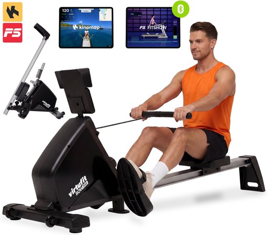 VirtuFit Roeitrainer Row 450 Inklapbaar Zilver 10 - VirtuFit - €349,00