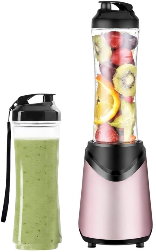 KAD® Blender - Draagbare Smoothie Maker voor Onderweg - Portable Blender - Roze - 13cm x 13cm x 35cm van Kad — afbeelding 5