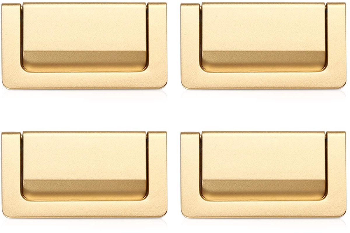 Dailygoods- Ladehandgrepen - 4 Stuks - Zinklegering - Modern/Verstevigd - Slijtvast/Roestbestendig - Gatencentrum: 64 mm - Lengte: 74 mm - Meubelgrepen