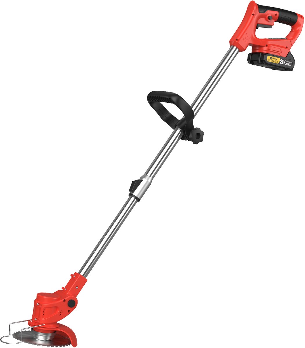 CONENTOOL Accu Grastrimmer & Bosmaaier 21V - 2x2000mAh, 4-in-1 Multifunctionele Grasmaaier - Rood