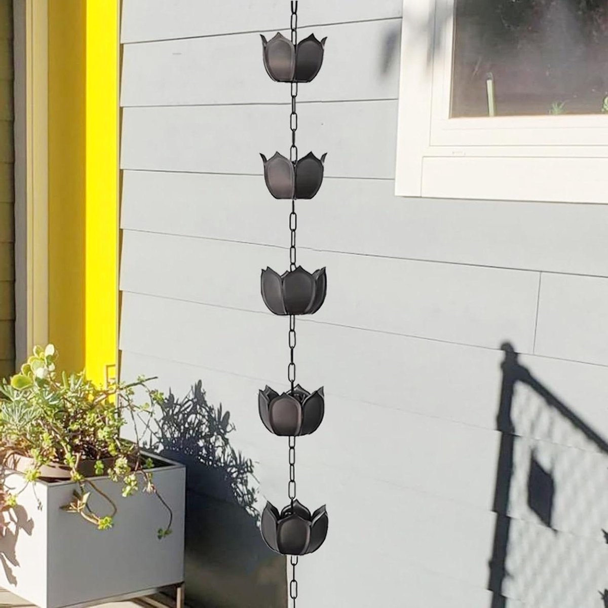 Regenketting - Waterafvoer Ketting - Tuindecoratie - Duurzaam ABS Materiaal - 4 Meter - Koperkleurig