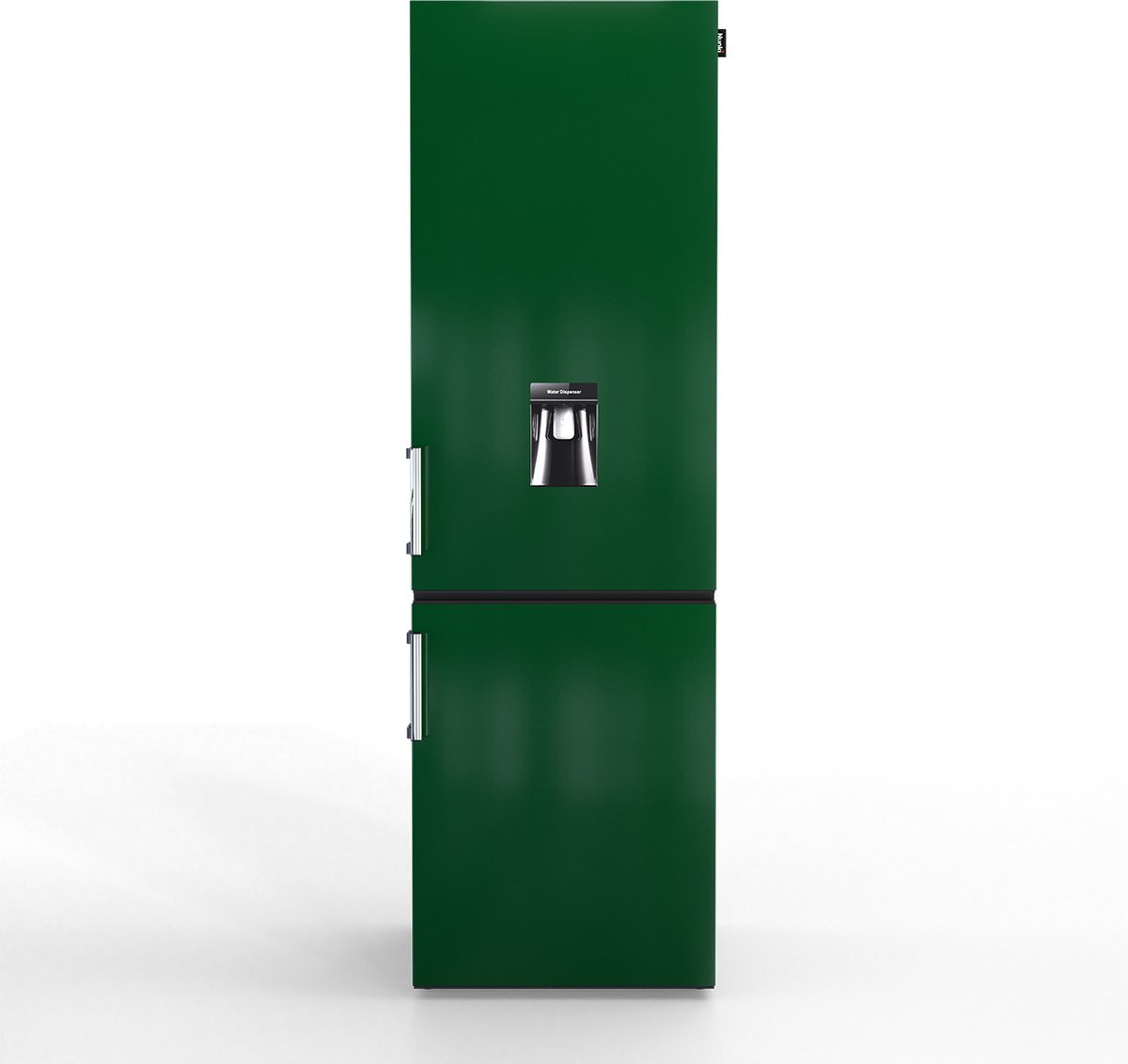 NUNKI LARGEH2O-ADAR / Combi Bottom Koelkast, E klasse, 268l, Waterdispenser, Dark Green, Gloss (ALL sides)