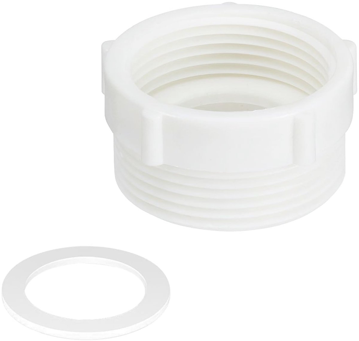 Dailygoods- Afvoerpijp Aansluiting 41 mm tot 46 mm - Connector - Reductie - Schroefdraadverbinding - Hoogwaardig Kunststof - Waterdicht - Afvoerconnector