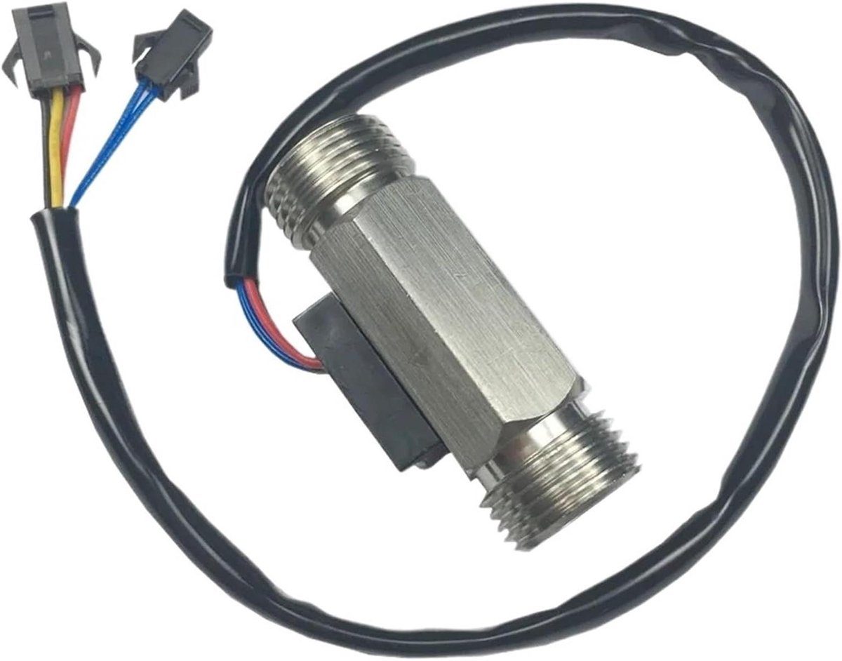 Waterstroom Sensor - Turbine Meter - Debiet Meten - Roestvrij Staal - 1-30L/min - Zilver