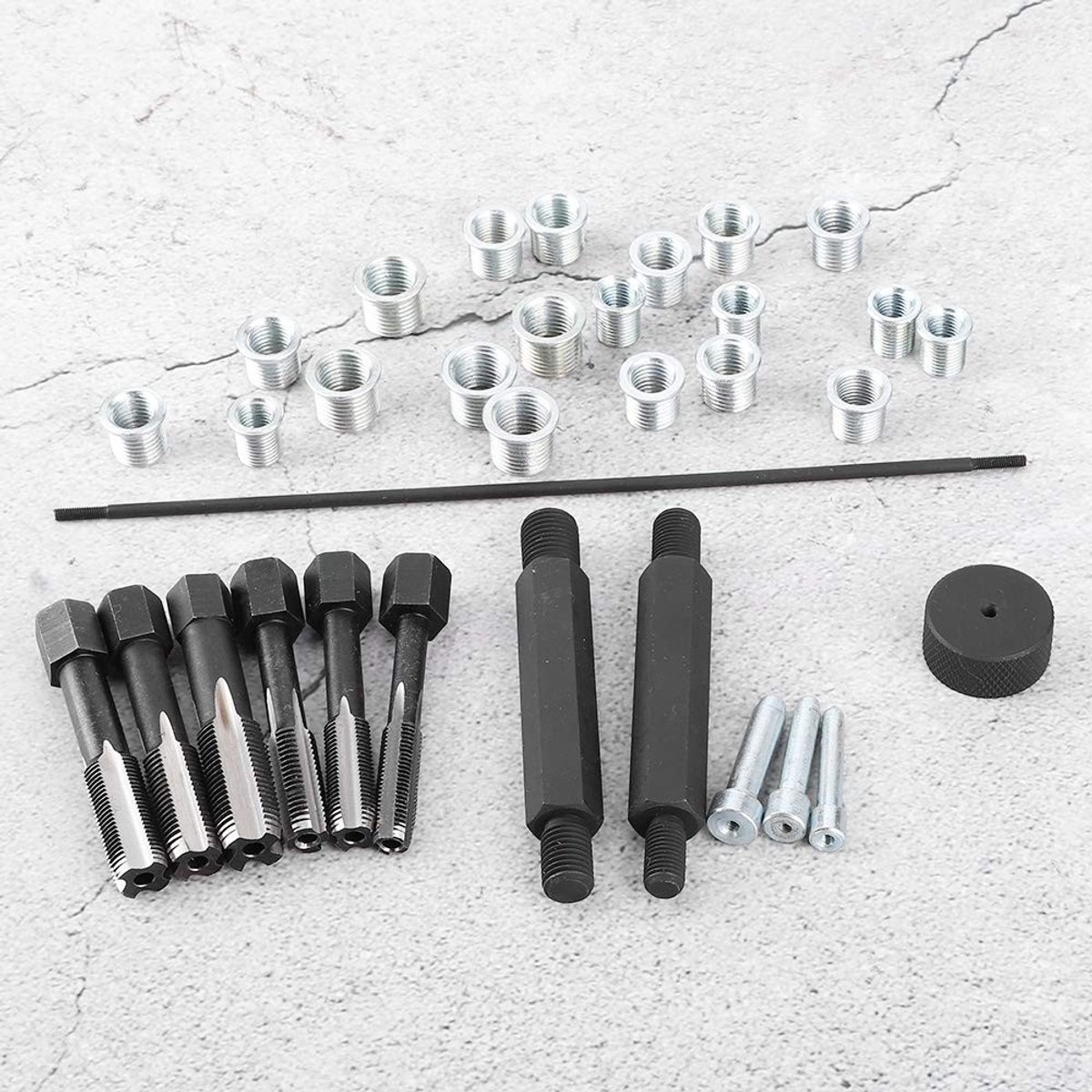 Dailygoods - Reparatieset gloeibougies - 33 stuks - Geschikt voor boormachine - M8 M10 M12 M14 - Gereedschapset voor moffen - Ideaal voor motorreparatie