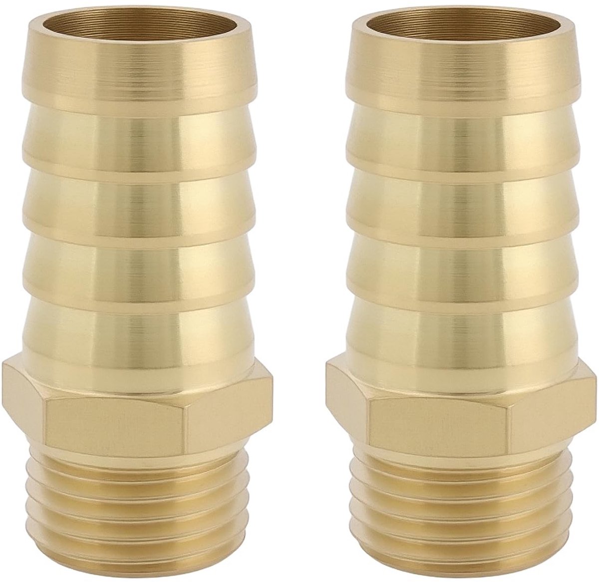 Dailygoods - 2 Stuks Messing Barb Slang Fitting M16 x 1.5 Adapter