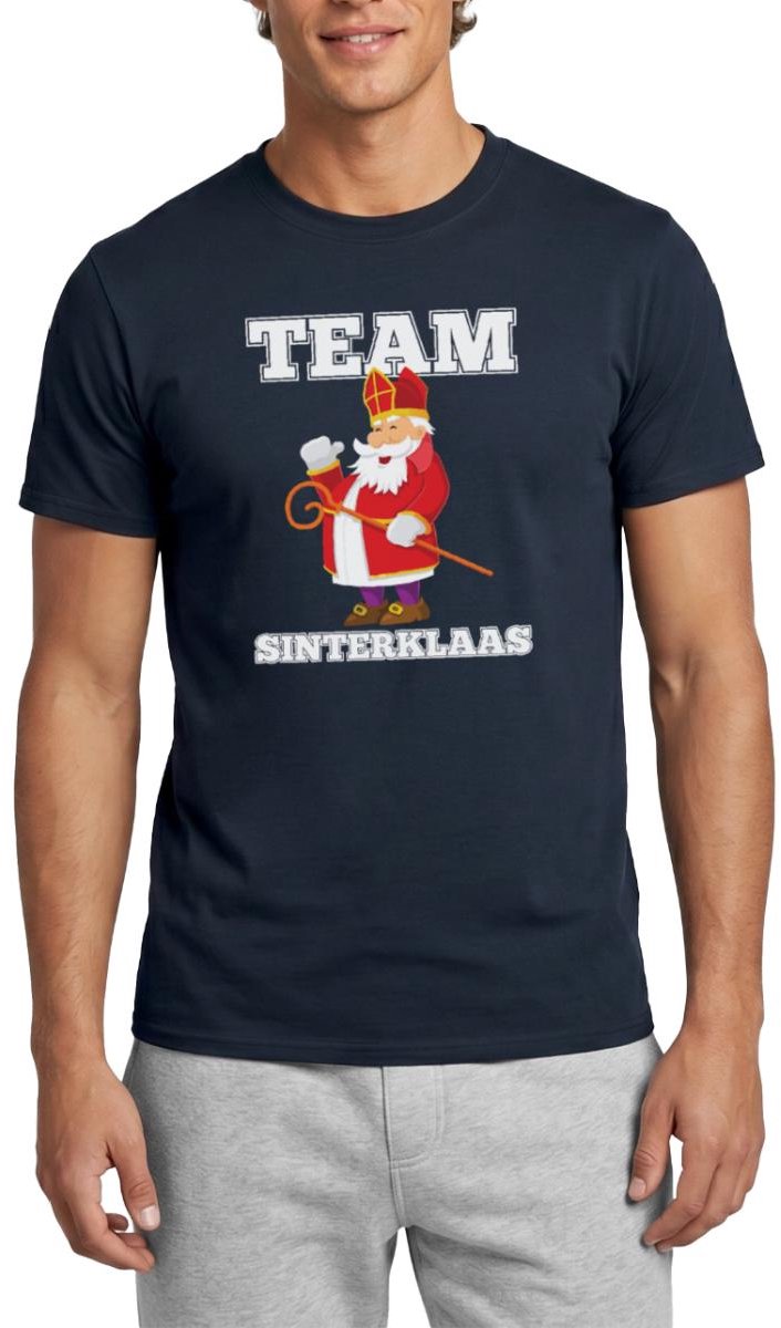 Team Sinterklaas Kerstmis T-Shirt Heren