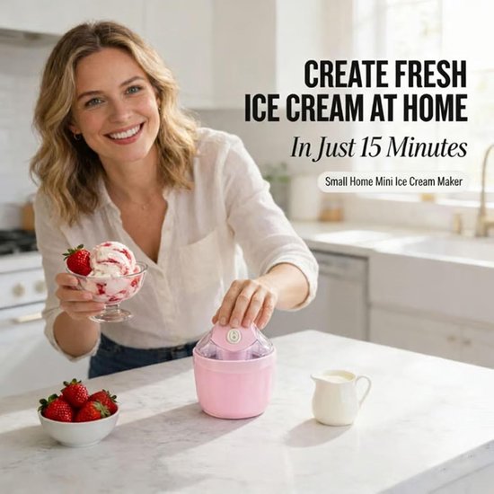 Compacte ijsmaker - Sorbetmachine Yoghurtmaker - Zelf ijs maken - Snelle bereiding 15 min - Niet gespecificeerd - Blauw — afbeelding 3
