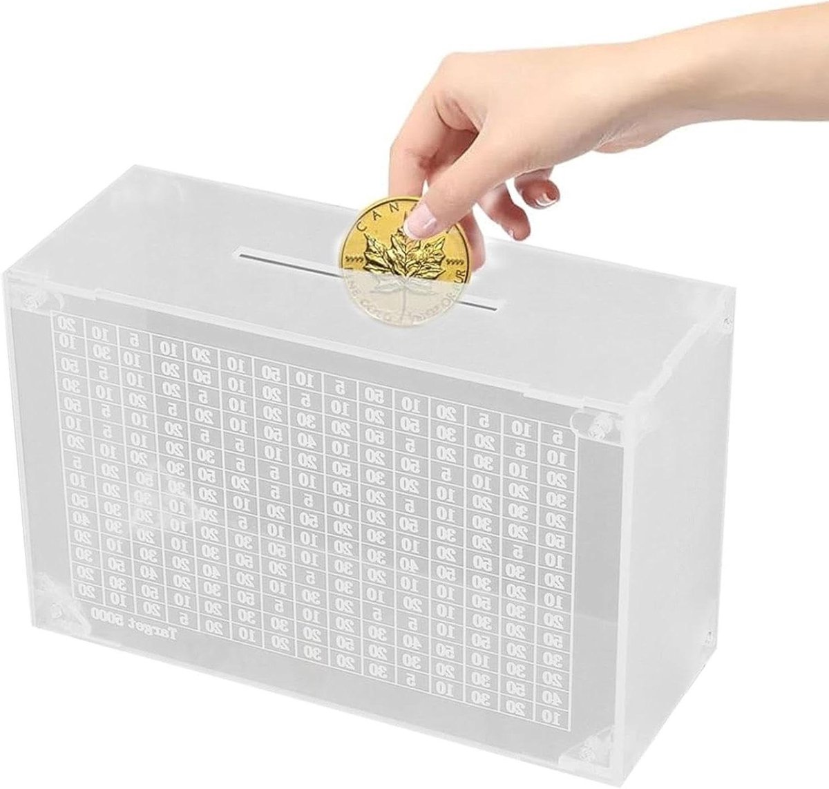 Transparante Spaarpot - Geldkist Acryl - Geld Beheren - Met Teller - 23x15x9 cm - Transparant