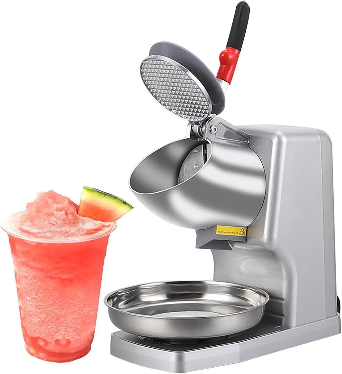 Elektrische IJsmachine - IJscrusher Sneeuw Kegel - Drankjes Maken - Krachtige Koperen Motor - 100 kg per uur - Zwart
