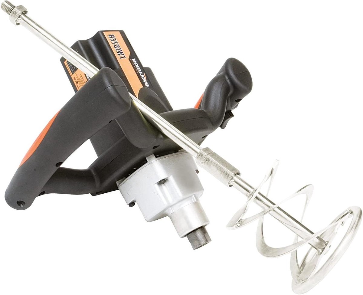 Paddle Mixer - Stirrer Mortel - Mengen van Materialen - Variabele Snelheid - 1100 W - Zwart