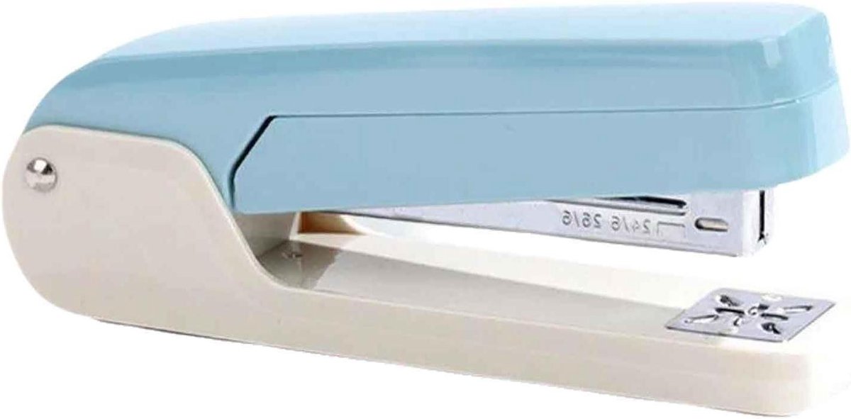 Mini Nietmachine Set - Kleine Bureau Nietmachine - Papier Organiseren - Roterende Nietkop - 150 x 65 mm - Blauw