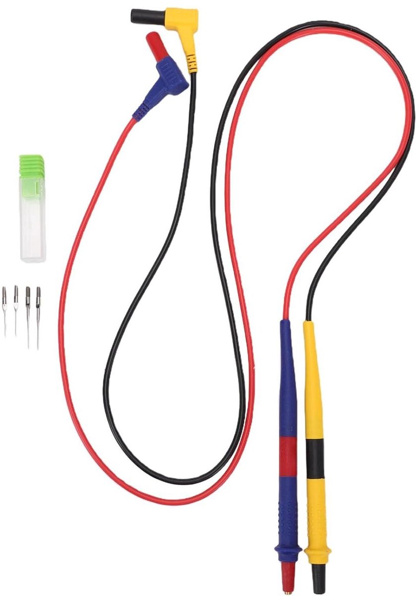 Multimeter Testsondeset - Meetsnoeren set - Elektronica testen - Universele 4mm stekker - 1000V 20A - Zwart