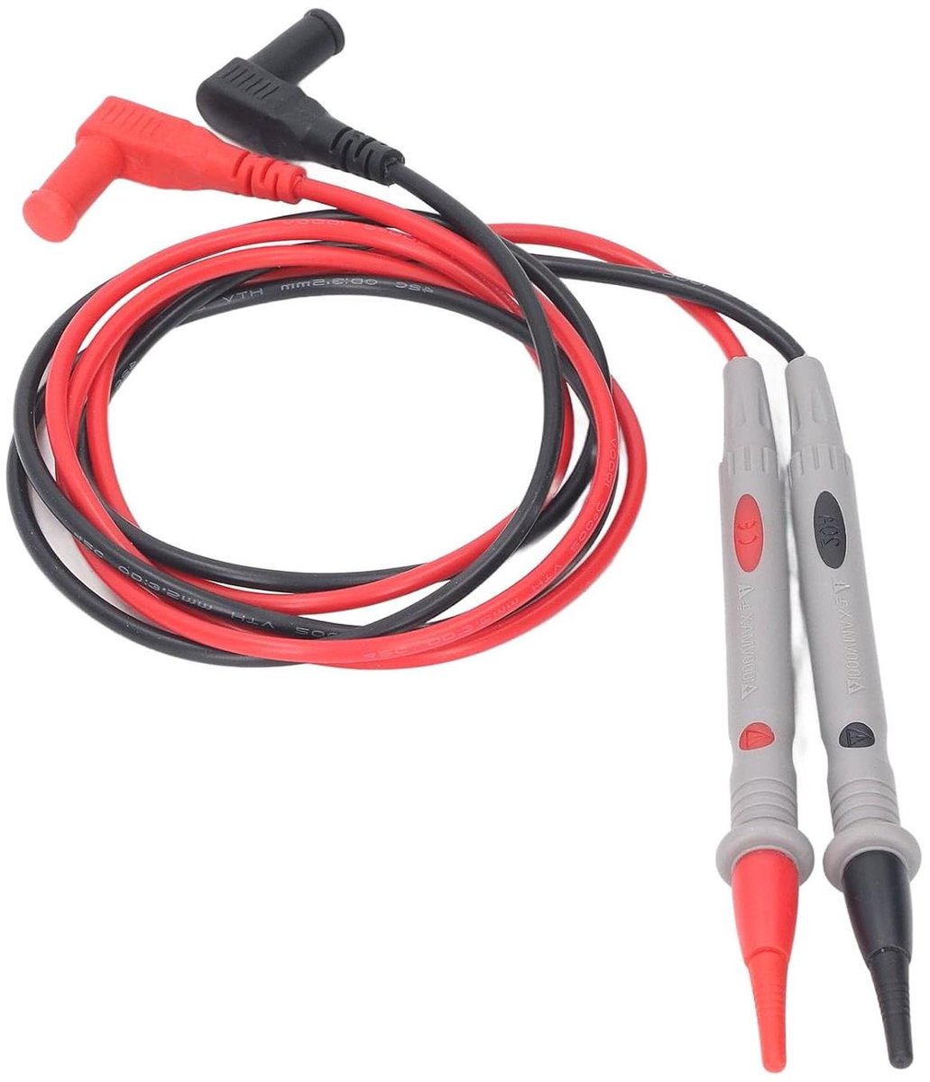 Multimeter Meetsnoeren - Digitale Tester Sondes - Elektrisch Testen - Stof- en Oxidatiebescherming - 108 cm - Rood en Zwart