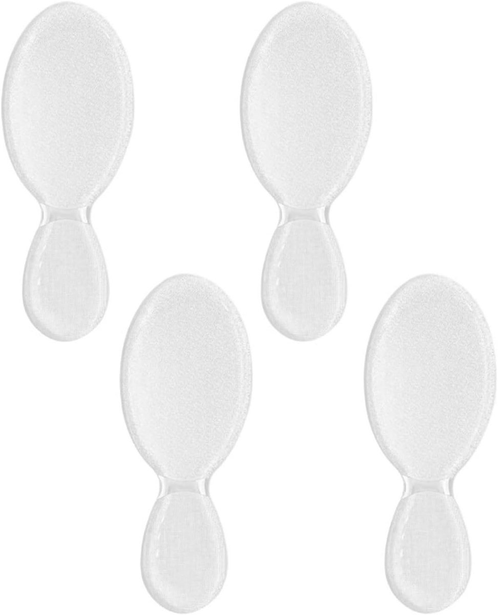 Voetvijl - Eeltverwijderaar Scrubber - Voetverzorging - Dubbelzijdig Ontwerp - 4 stuks - Zilver