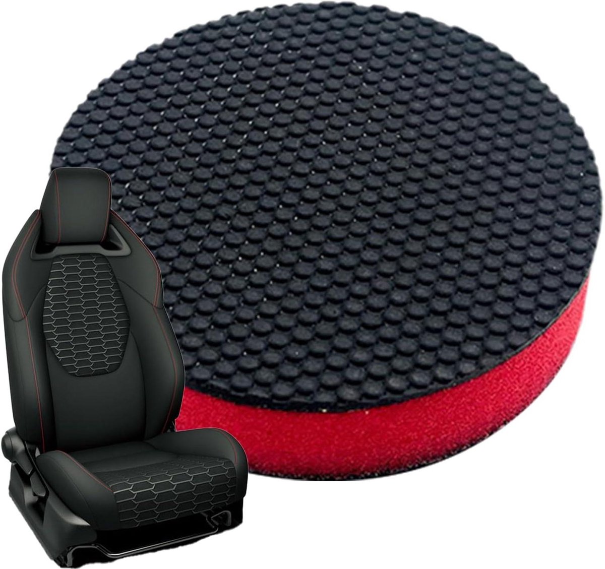 Autowasspons - Kleipad Polijstpad - Auto Reinigen - Beschermt Autolak - 76 cm - Oranje-rood