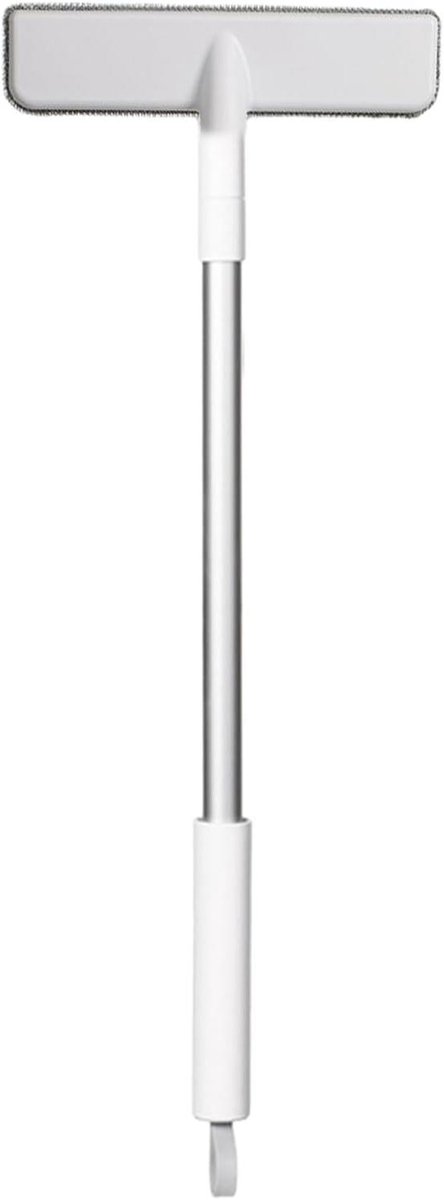 Raamscherm Cleaner - Borstel Tool - Schoonmaken Huis - Afneembaar Handvat - 56 cm Lengte - Wit