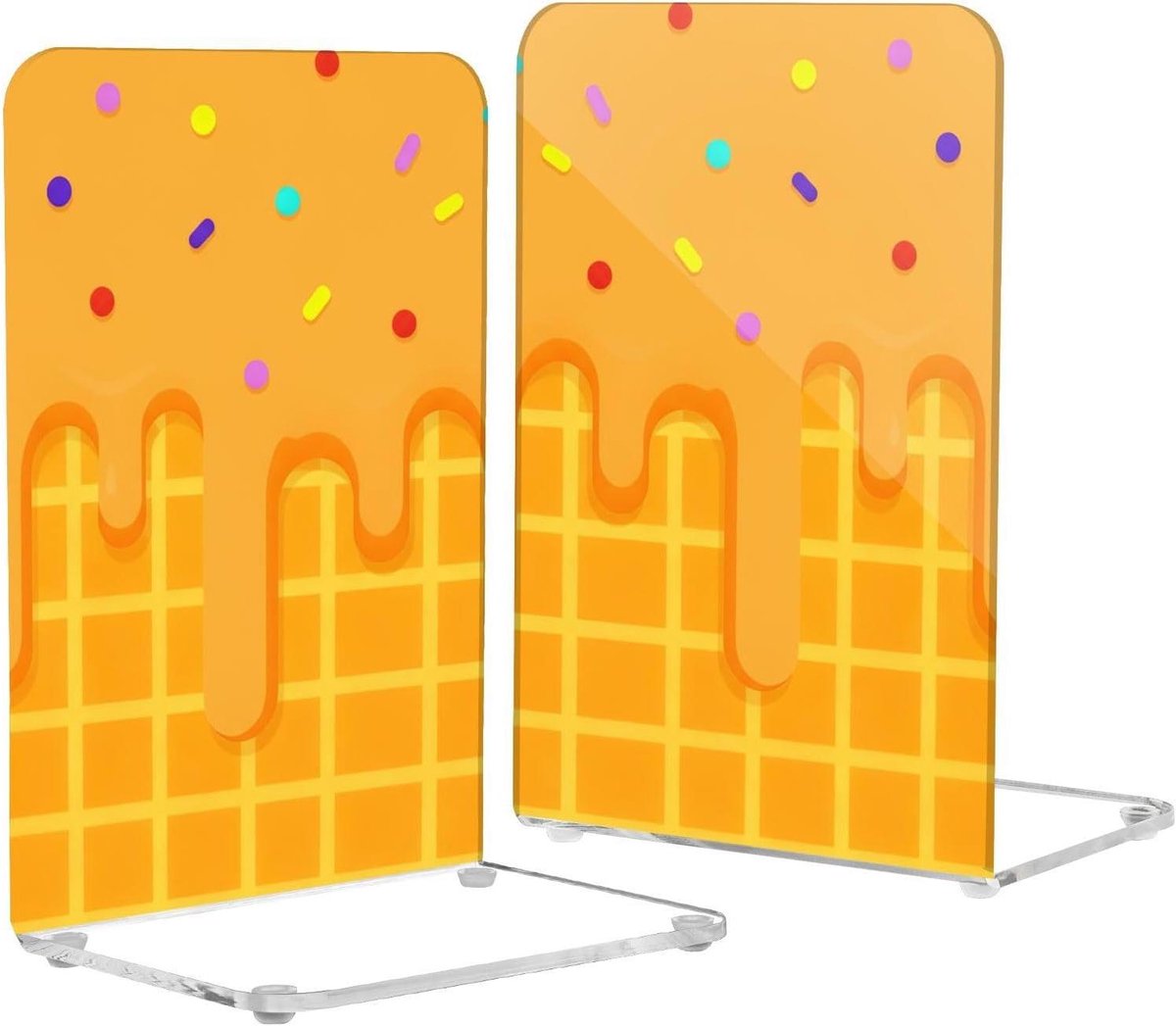 Boekensteunen Acryl - Boekstoppers Decoratief - Boeken Organiseren - Antislip Stabiliteit 