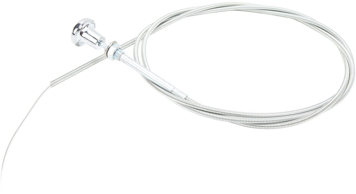 Dailygoods- Choke Kabel 1,8 m - Roestvrij Staal/Chroom - Vervanging voor 4/6/8 Cilinder Motoren - Universele Kabel - Duurzaam en Betrouwbaar - Carburateurkabel
