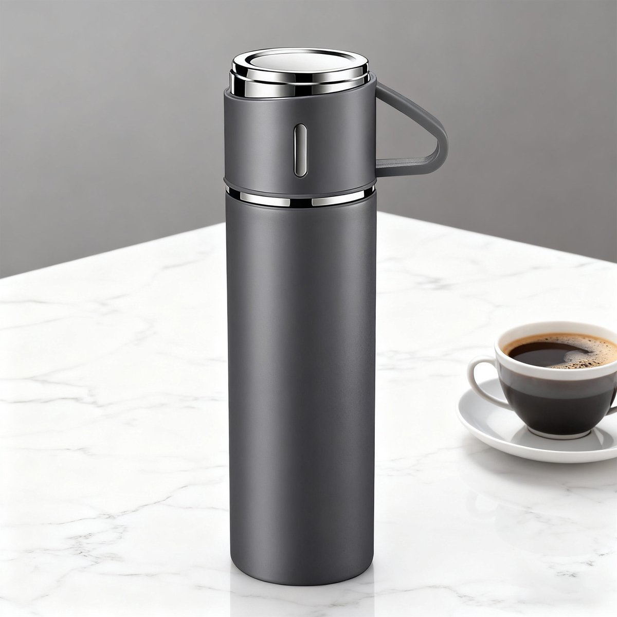 REDOM RVS Thermosfles 500 ml - Isolatiefles voor Werk, Sport & Reizen thumbnail 3
