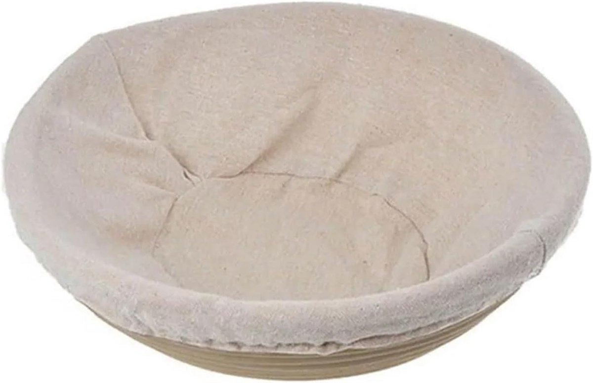 Brood Gist Mand - Rijsmand Deeg - Brood Bakken - Natuurlijk Rotan Materiaal - 18 x 9 cm - Houtkleur