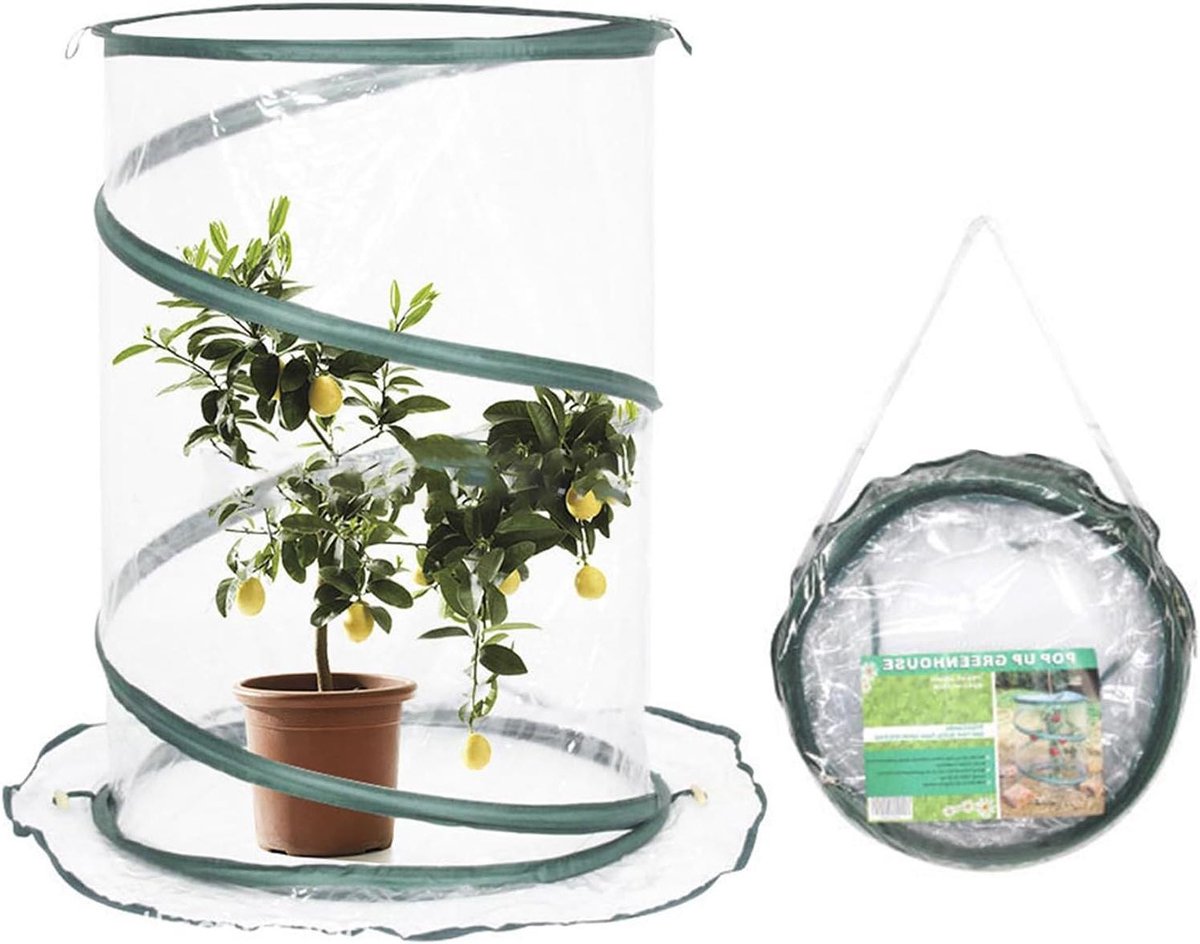 Mini Tuinkas - Opvouwbare Kweekkas - Planten Beschermen - Automatisch Uitklapbaar - 50 x 68 cm - Transparant