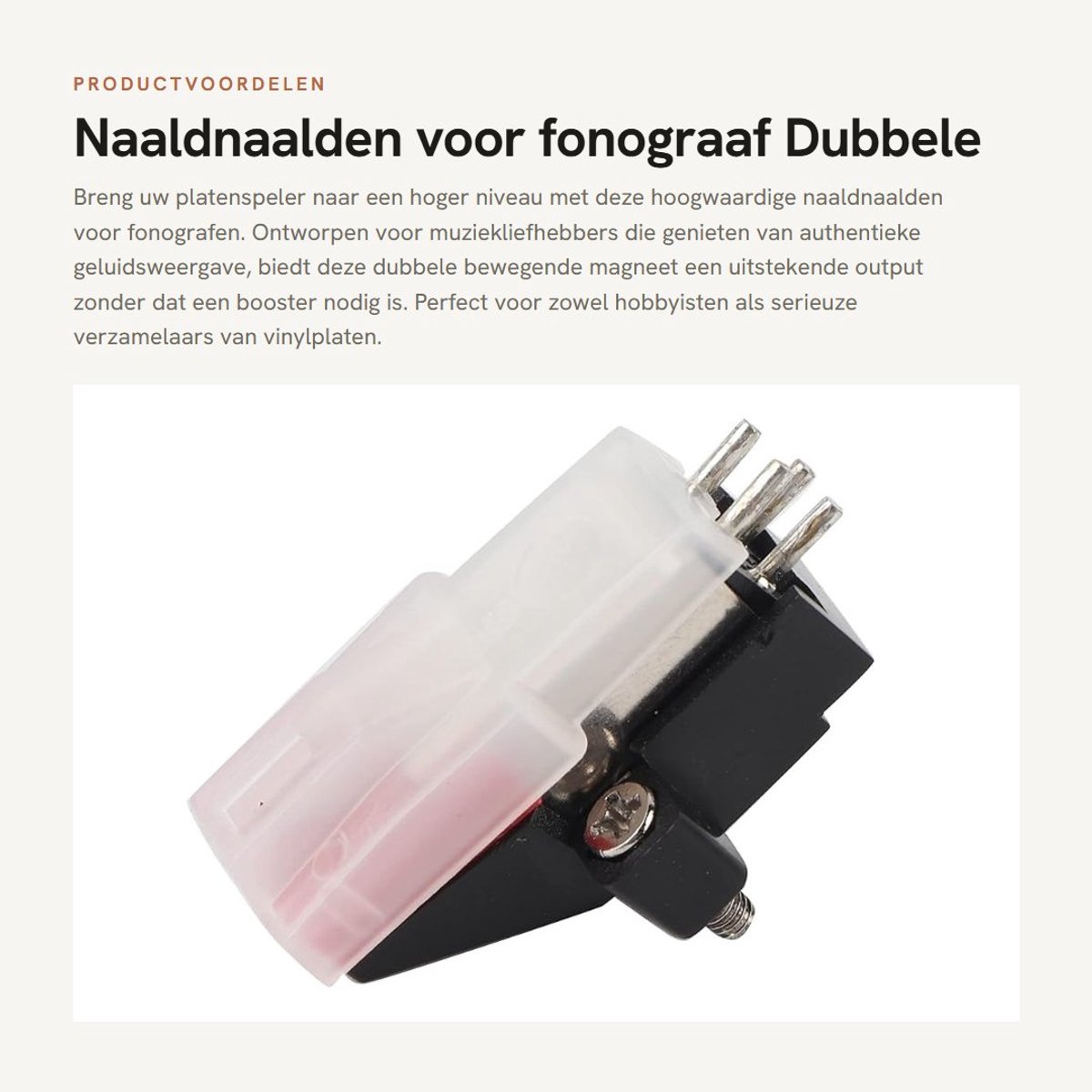 Dailygoods- Stylusnaald Hoge Output - Fonograaf Accessoire - Platenspeler - Bewegende Magnetische Pickup - Eenvoudige Installatie - Toon Controle - Grammofoonpatroon