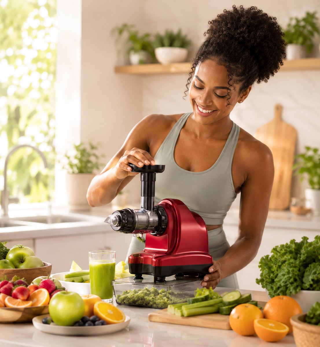 BioChef Axis Cold Press Juicer Slowjuicer 150W – BPA Vrij – Inclusief Pasta Opzetstukken
