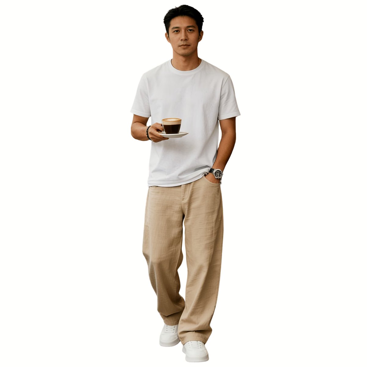 Currero Linnen Broek Heren - Zomerbroek - Volwassenen - Lange Broek - Pantalon - Strandbroek - Zomer - Ibiza Stijl - Khaki M