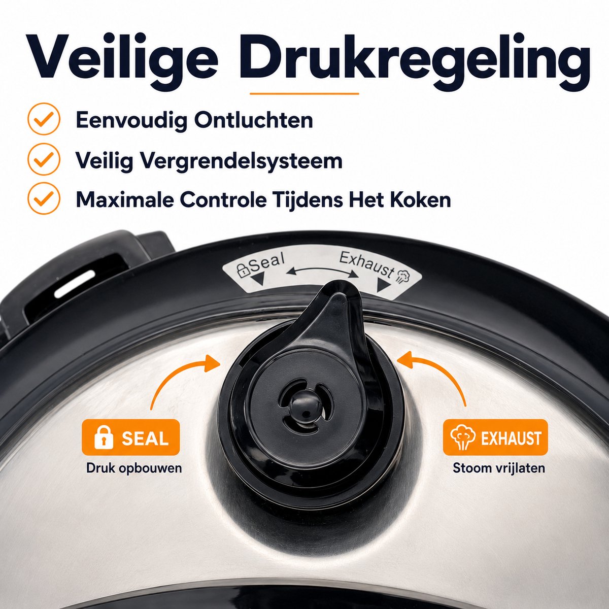 Rijstkoker 6L – Digitale Multicooker – 1000W Rice Cooker – Slowcooker – Royal Swiss® thumbnail 5