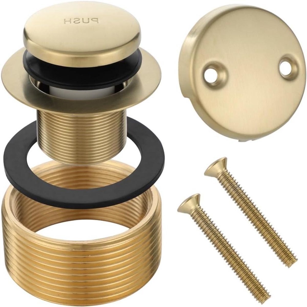 Badafvoertrimset - Badplug Vervanging - Badkamer Upgraden - Voetbediening - Universele Draad - Goud