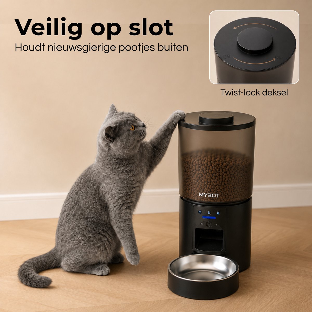 MYBOT Automatische Voerbak met Camera - 4L - App-besturing thumbnail 7
