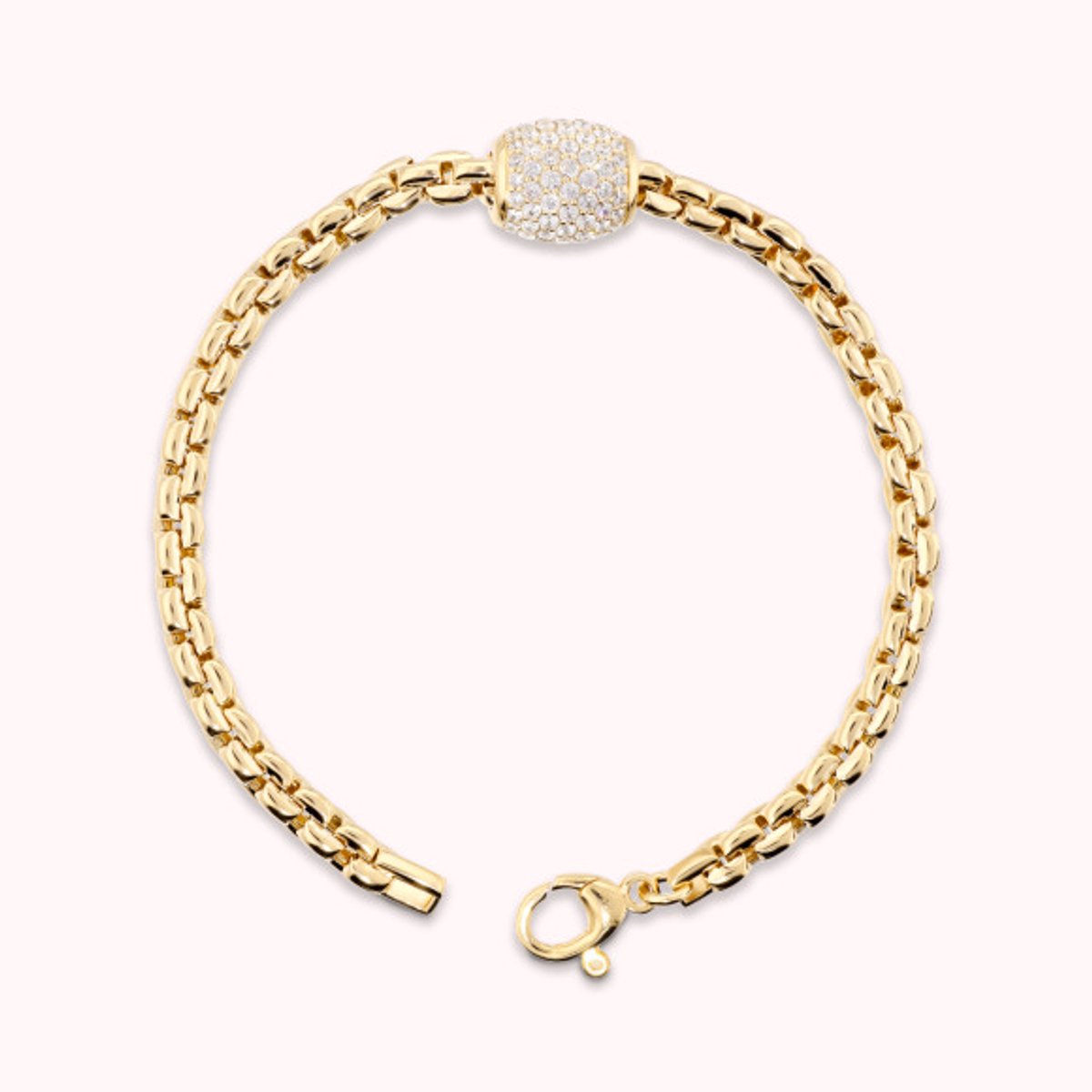 Bronzallure Allure Bracelet With Pavé Of Cubic Zircon WSBZ02580Y.WR-18.50 Brons 18