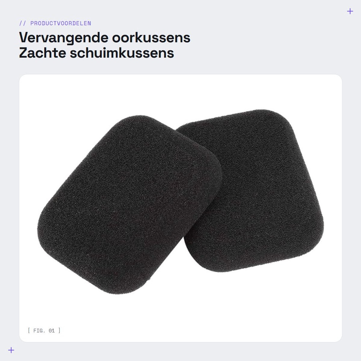 Dailygoods- Oorkussens Vervangend Paar - Compatibel met B&O FORM 2 - Zacht Schuim - Duurzaam en Flexibel - Eenvoudig te Installeren - Verbeterde Basprestaties - Hoofdtelefoon Pads
