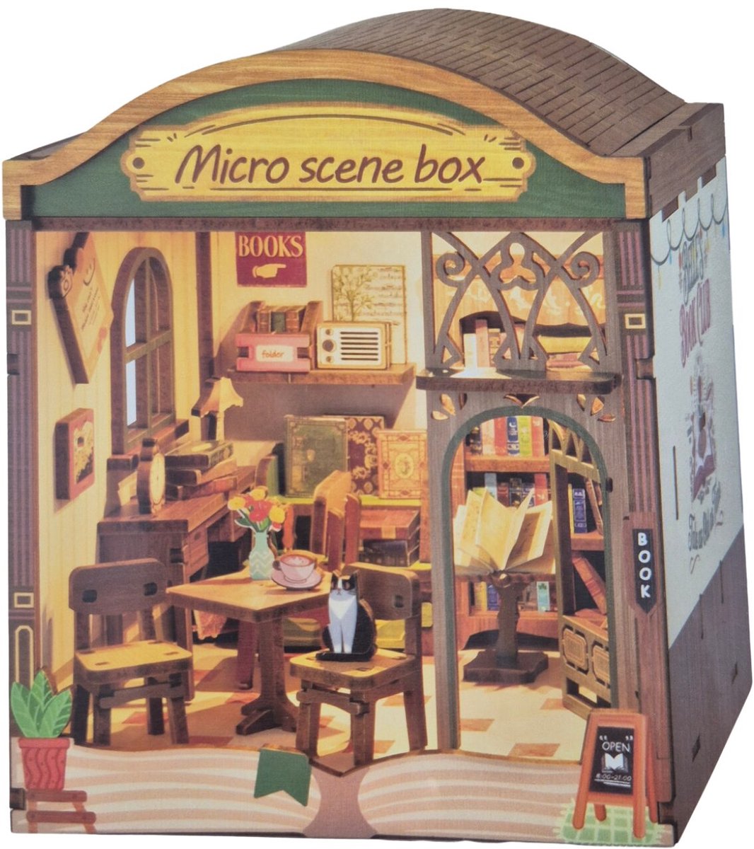 Beehub, DIY Huisje, Book Store, BE013156, 19x15,4x10,6 cm
