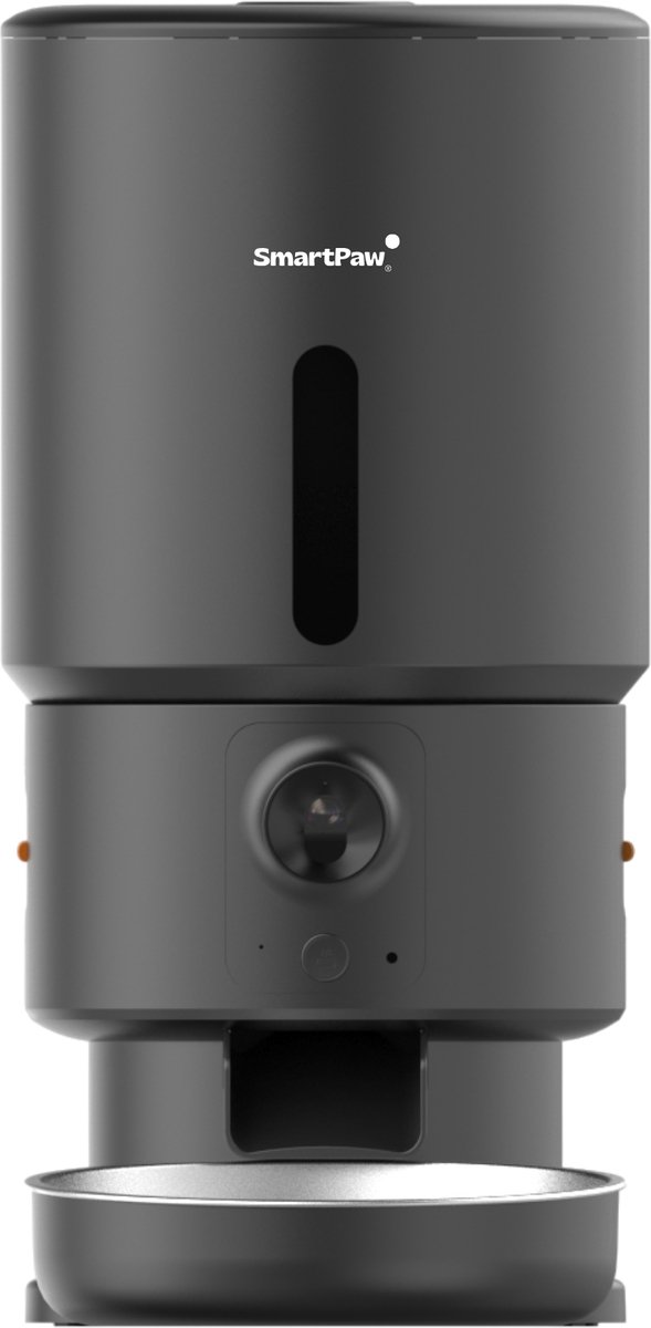 SmartPaw FeedMate - Automatische Voerbak Kat en Hond - Voerautomaat met HD Camera & Audio - 5L Voerdispenser - WiFi & Smart App - Voor Droogvoer - Zwart