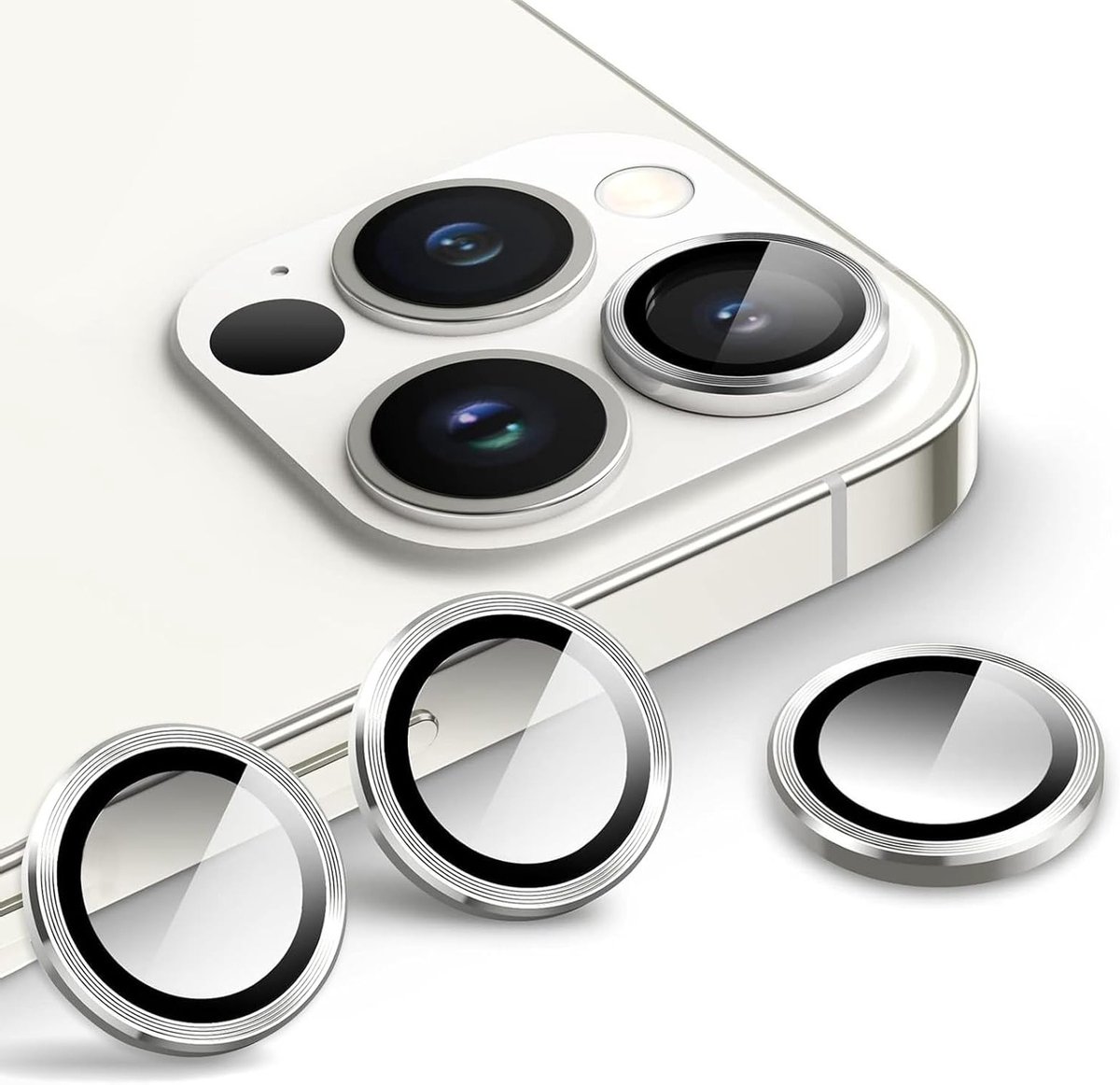 3-Pack Ultra Dunne Camera Bescherming voor iPhone 15 Pro en Pro Max - 9H Hardheid, Schokbestendig Glas, Kras- en Stootbescherming