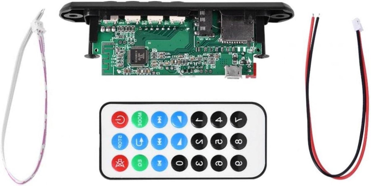 MP3 Decoder Module - Bluetooth Audio Card - Muziek Afspelen - Handsfree Bellen - 107 x 25 MM - Zwart