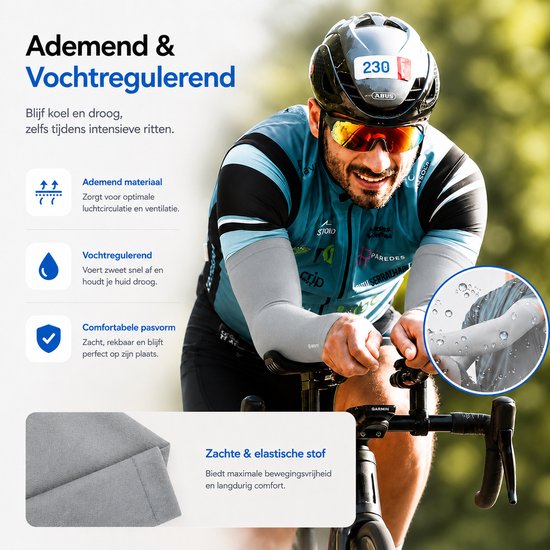 BOTC Arm Sleeve - Compressie Arm Mouwen - UV - Zonbescherming - werende mouwen - Grijs van BOTC — afbeelding 4