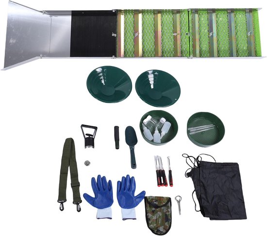 Goudzoekset - Mijnbouwgereedschap - Fossielen Verzamelen - Opvouwbare Sluisbox - 50 Inch - Goud — afbeelding 2