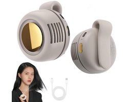 Taishengda®Draagbare stille bladloze clipventilator, mini clipventilator met bevestigingsklem, verstelbare 3 snelheden heupventilator voor op overhemd, geschikt voor buiten, reizen en kantoor, reisaccessoire (Wit)