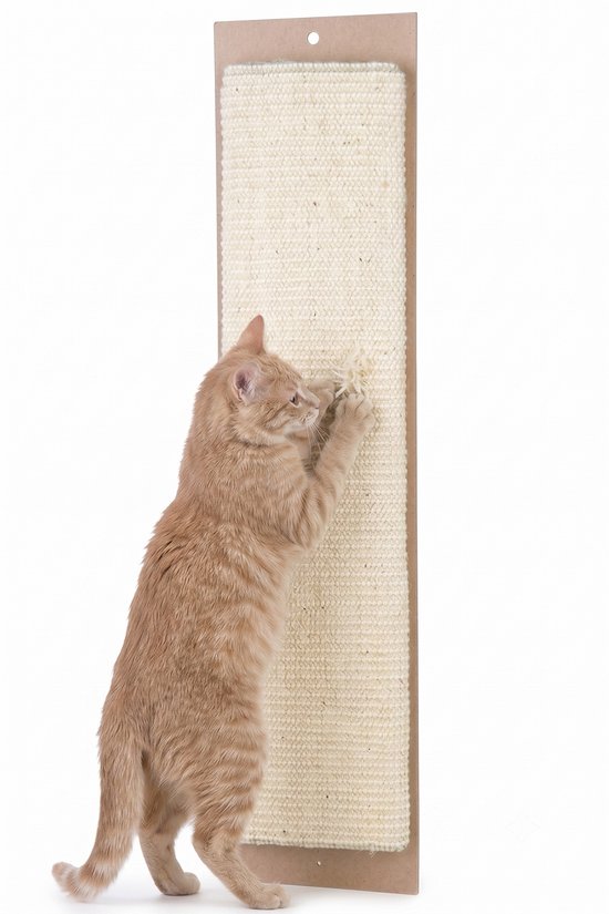 Krabplank voor Katten - Krabmeubel - Ideaal voor aan de Muur of aan de Bank - Vergelijkbaar Krabpaal - Kattenkruid - Animalking - Krabmat - 17 x 70 CM