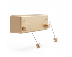 Home & Marker – Intrekbare Waslijn – Uitschuifbare Wandwaslijn met 2 Lijnen (2x4,2m) – Zonder Boren – RVS Waslijn Uittrekbaar – Wandmontage voor Badkamer, Balkon, Wasruimte & Camping – 40 kg – RETRADUOLINE